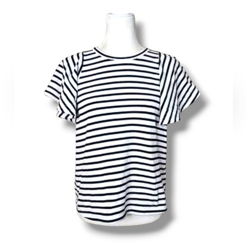 A.L.C. Kati COTTON Monochrome Striped Top